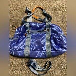 LOVE PINK Satin Periwinkle Blue Weekender/GYM/Overnight Duffel Bag